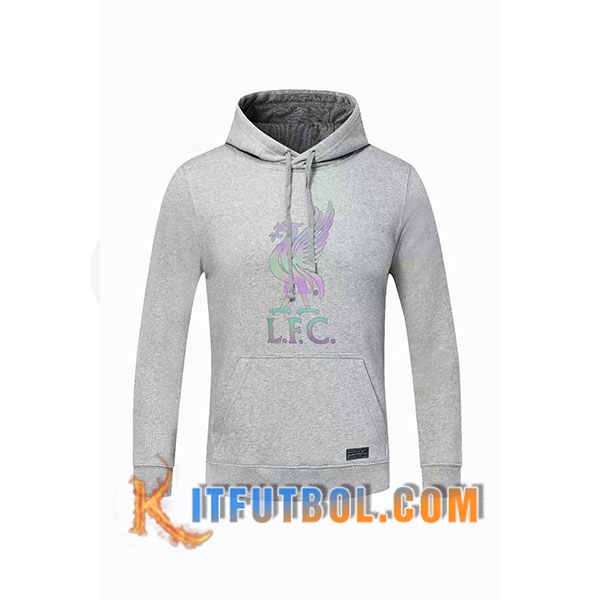 Nueva Sudadera Con Capucha FC Liverpool Gris 20/21
