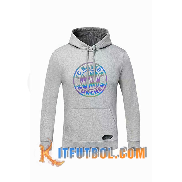 Nueva Sudadera Con Capucha Bayern Munich Gris 20/21