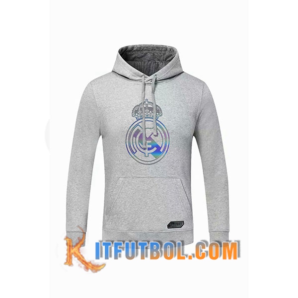 Nueva Sudadera Con Capucha Real Madrid Gris 20/21