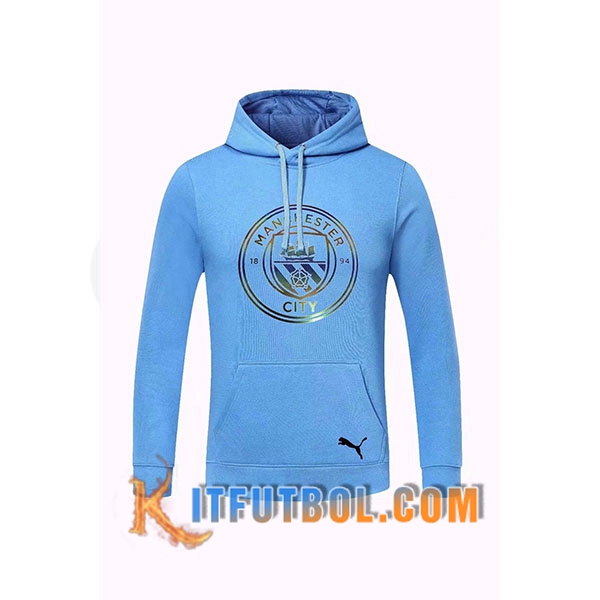 Nueva Sudadera Con Capucha Manchester City Azul Claro 20/21