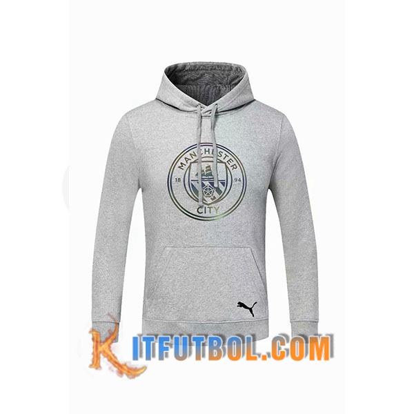 Nueva Sudadera Con Capucha Manchester City Gris 20/21