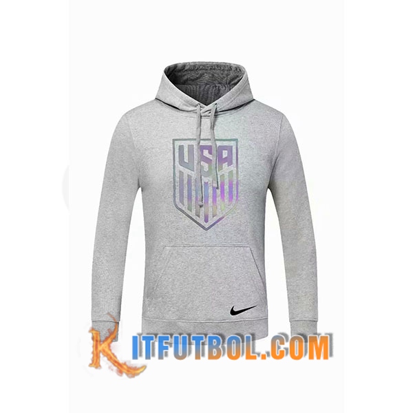 Nueva Sudadera Con Capucha Estados Unidos Gris 20/21