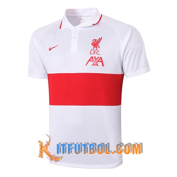 Nueva Polo Futbol FC Liverpool Blanco/Roja 20/21