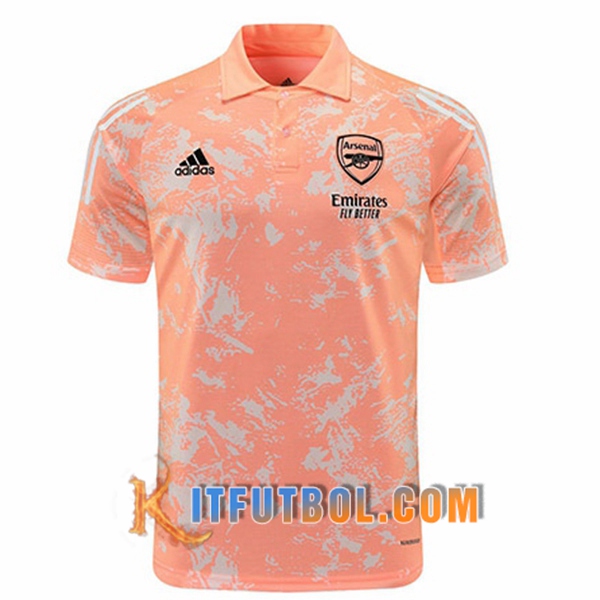Nueva Polo Futbol Arsenal Rosa/Blanco 20/21