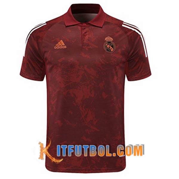 Nueva Polo Futbol Real Madrid Marron/Blanco 20/21