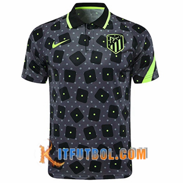 Nueva Polo Futbol Atletico Madrid Negro/Volt 20/21