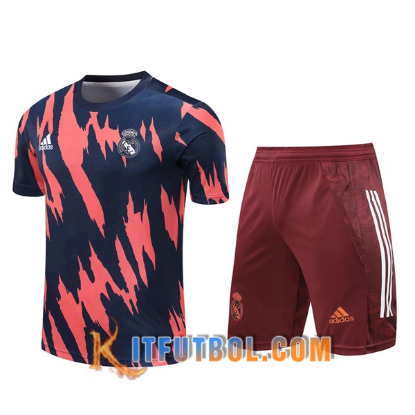 Camisetas de entrenamiento Real Madrid + Shorts Marron/Azul 20/21