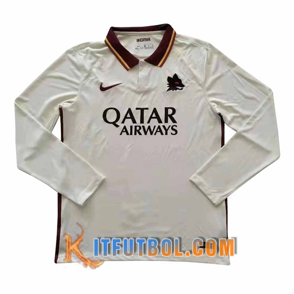 Camisetas Personalizadas Futbol AS Roma Segunda Manga Larga 20/21