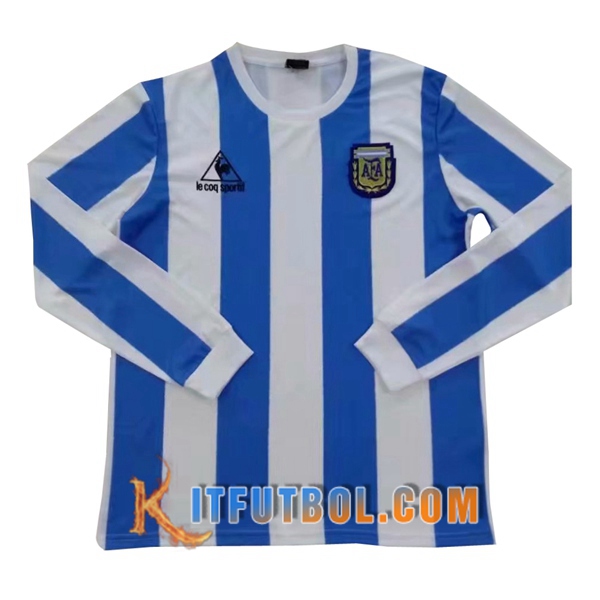 Camiseta Futbol Argentina Retro Primera Manga Larga 1986
