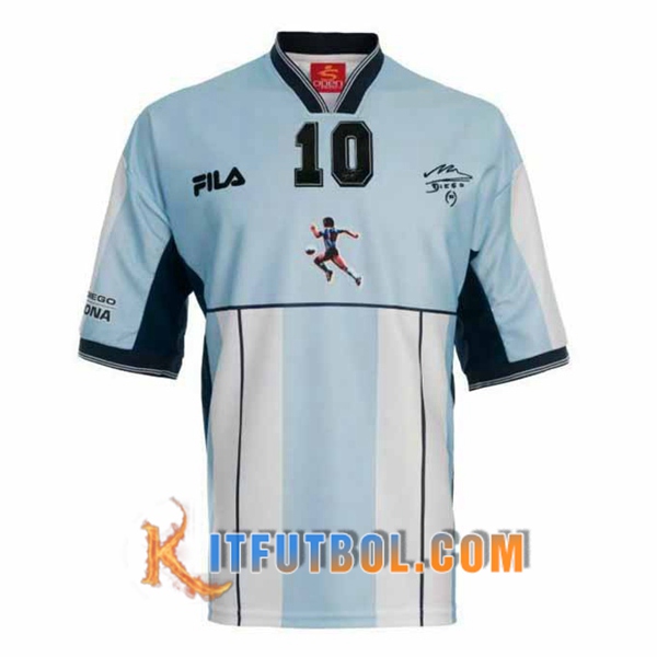 Camiseta Futbol Argentina Retro 10 Maradona 2001