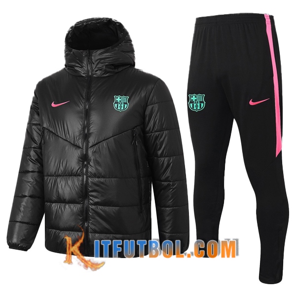 Nueva Chaqueta de Plumas FC Barcelona + Pantalones Negro 20/21