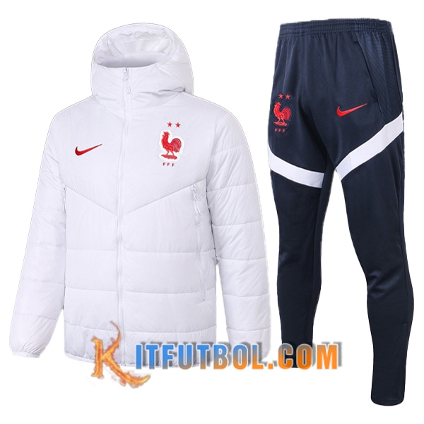 Nueva Chaqueta de Plumas Francia + Pantalones Blanco 20/21