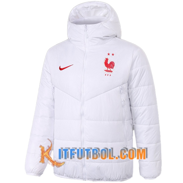 Nueva Chaqueta de Plumas Francia Blanco 20/21