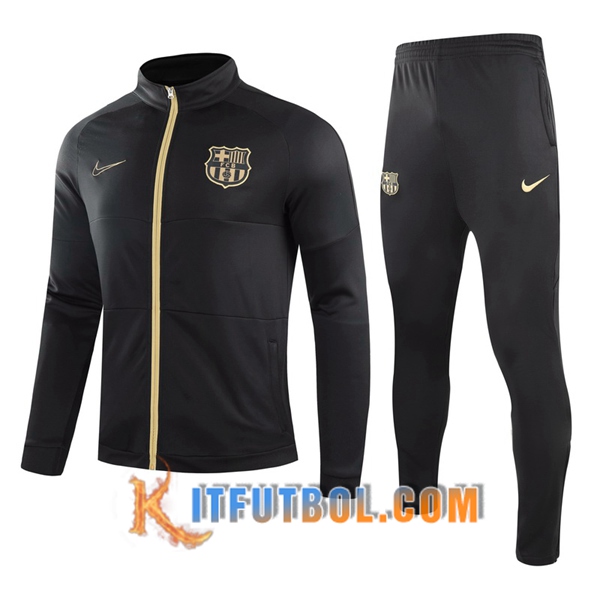 Nueva Chandal Futbol - Chaqueta + Pantalones FC Barcelona Negro 20/21