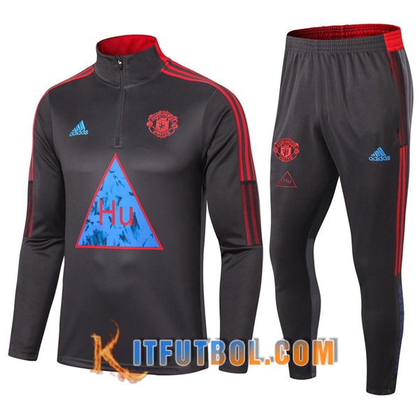 Nueva Chandal Futbol + Pantalones Manchester United Joint Edition Gris Oscuro 20/21