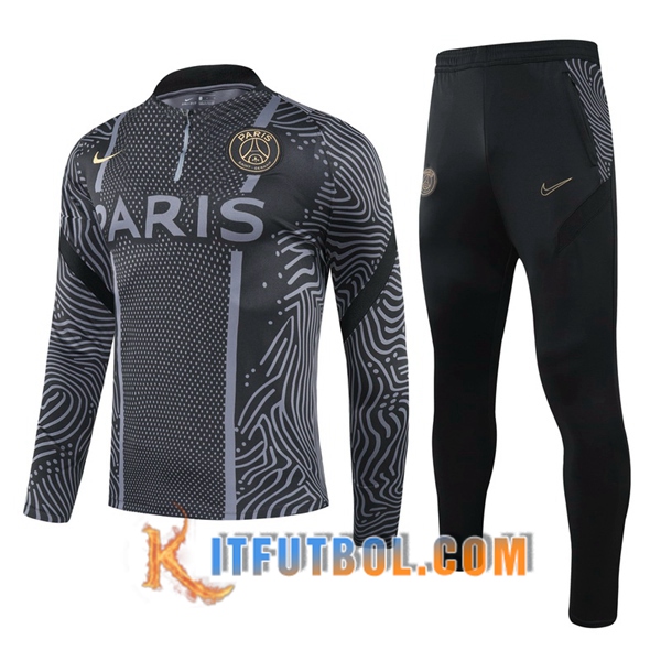 Nueva Chandal Futbol + Pantalones PSG Negro/Gris 20/21