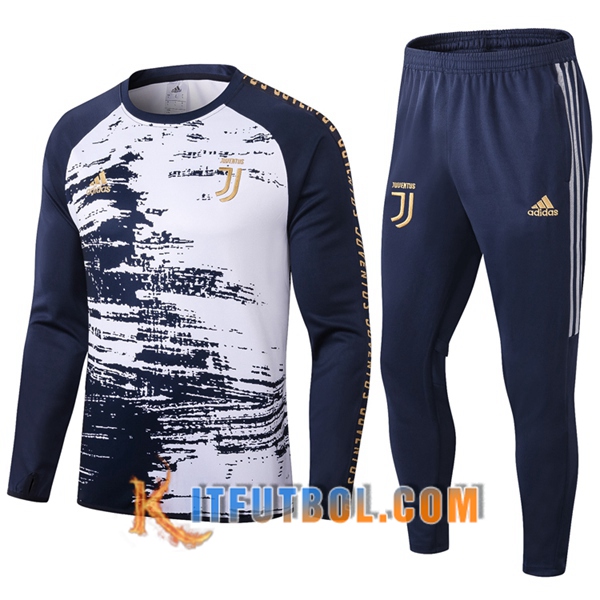 Nueva Chandal Futbol + Pantalones Juventus Ninos Azul/Blanco 20/21