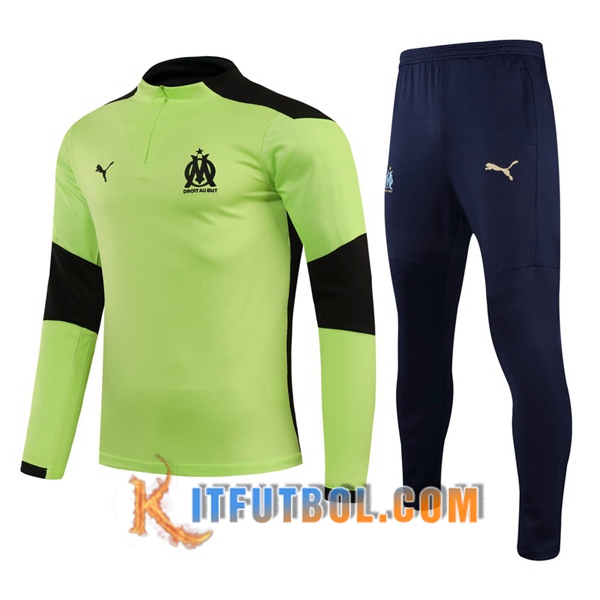 Nueva Chandal Futbol + Pantalones Marsella OM Ninos Verde 20/21