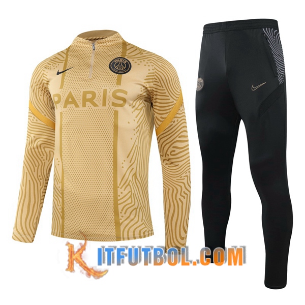 Nueva Chandal Futbol + Pantalones PSG Ninos Amarillo 20/21