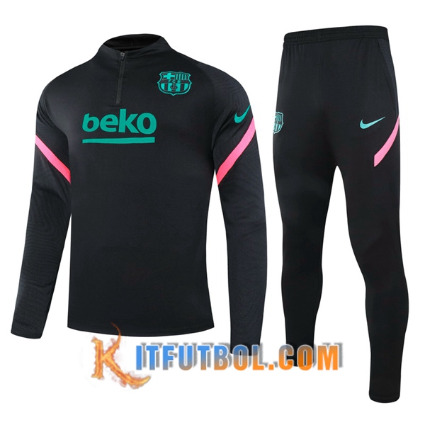 Nueva Chandal Futbol + Pantalones FC Barcelona Ninos Negro 20/21