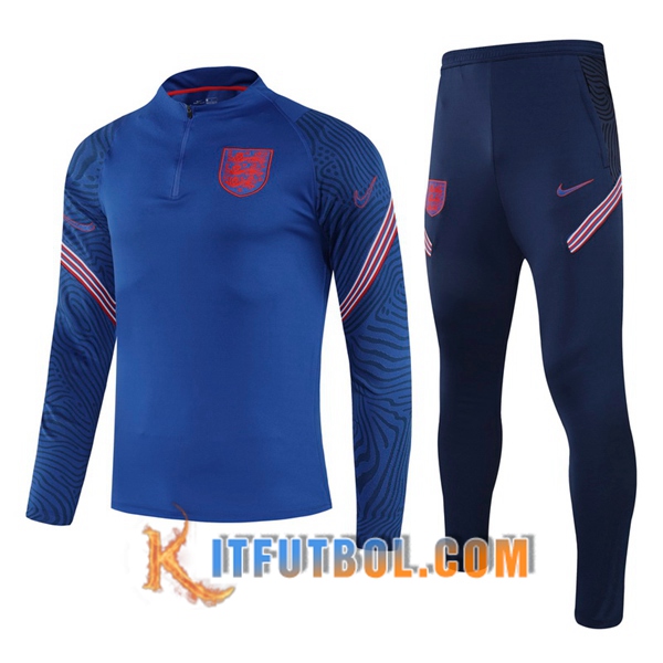 Nueva Chandal Futbol + Pantalones Inglaterra Ninos Azul 20/21