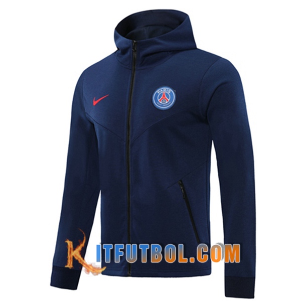 Nueva Chaqueta Con Capucha PSG Azul Marin 20/21