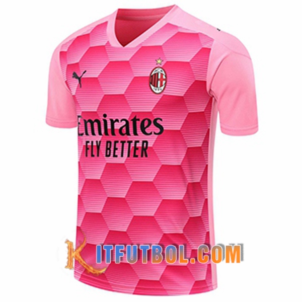 Camisetas Personalizadas Futbol Milan AC Portero Rosa 20/21