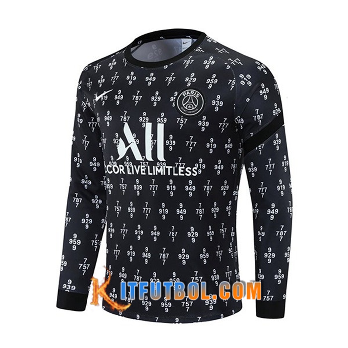 Sudadera De Entrenamiento Jordan PSG Negro/Blanca 2021/2022