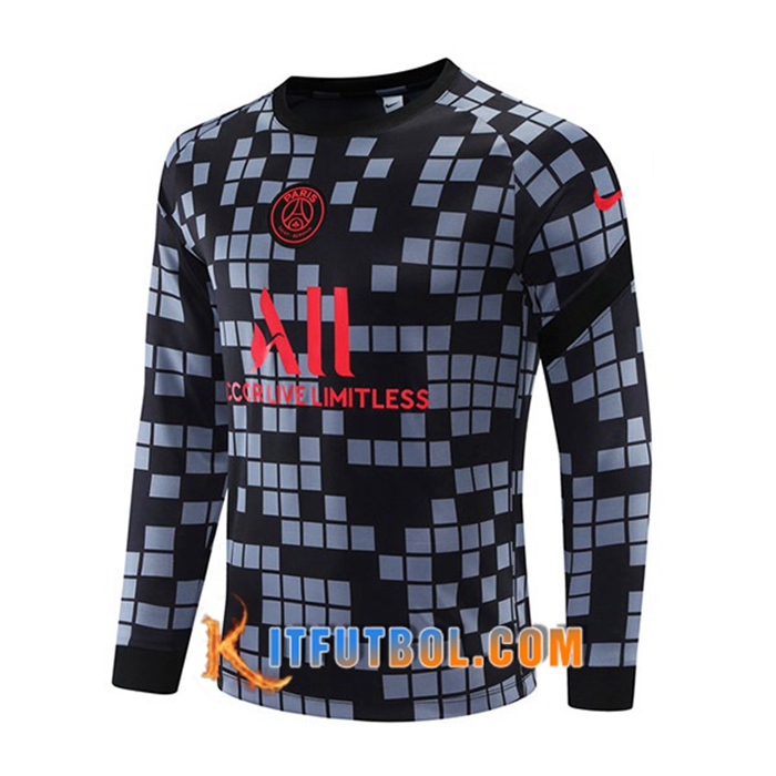 Sudadera De Entrenamiento Jordan PSG Negro/Gris 2021/2022