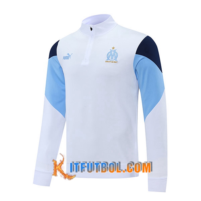 Sudadera De Entrenamiento Marsella OM Negro/Blanca/Azul 2021/2022