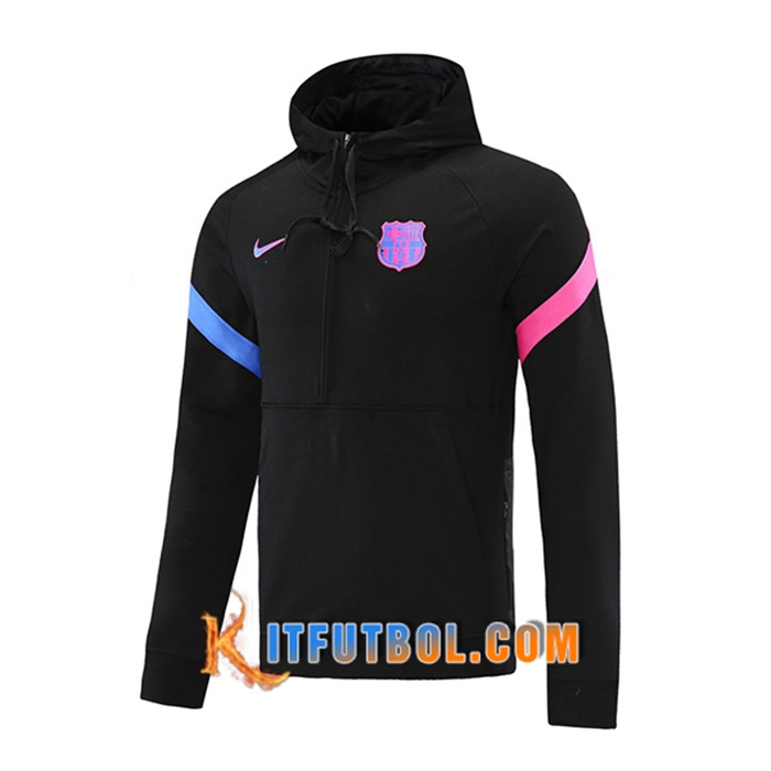 Sudadera De Entrenamiento Con Capucha FC Barcelona Negro/Rojo/Azul 2021/2022