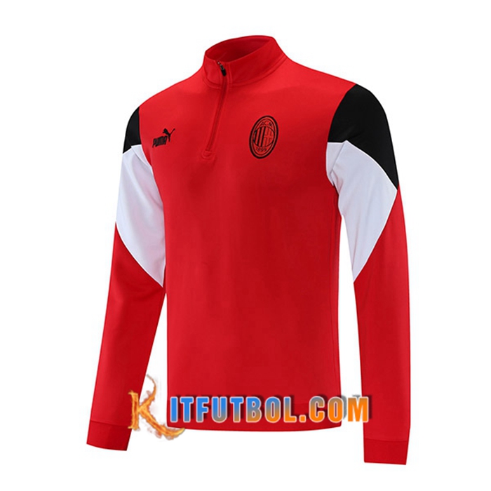 Sudadera De Entrenamiento AC Milan Negro/Blanca/Rojo 2021/2022