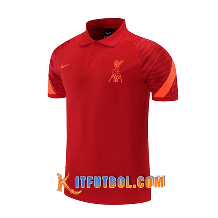 Camiseta Polo FC Liverpool Naranja/Rojo 2021/2022