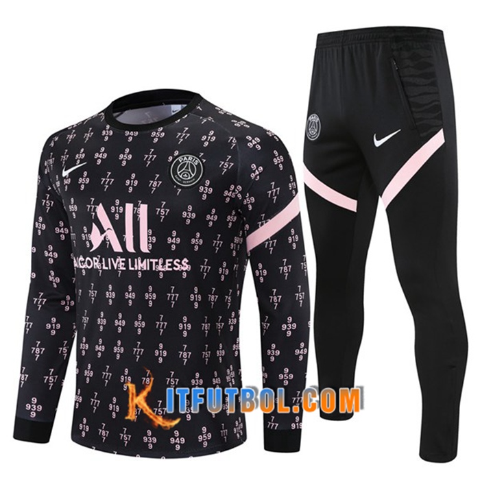 Chandal Equipos De Futbol Jordan PSG Negro/Rosa 2021/2022
