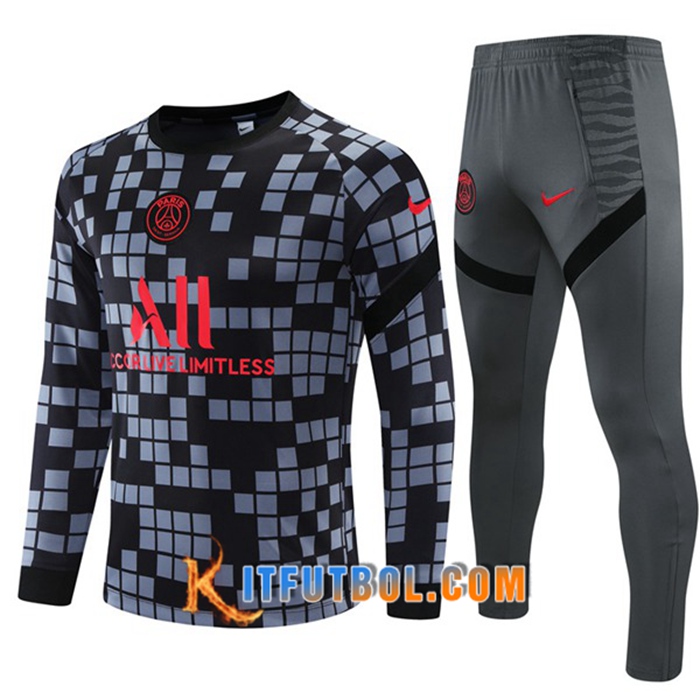 Chandal Equipos De Futbol Jordan PSG Negro/Gris 2021/2022