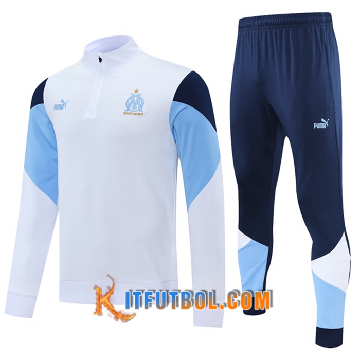 Chandal Equipos De Futbol Marsella OM Negro/Blanca/Azul 2021/2022