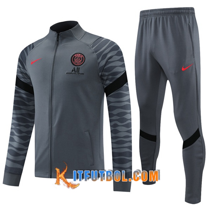 Chandal Equipos De Futbol - Chaqueta Jordan PSG Gris 2021/2022