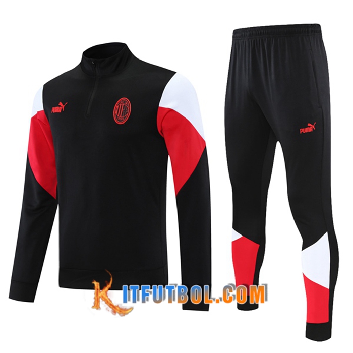 Chandal Equipos De Futbol AC Milan Negro/Blanca/Rojo 2021/2022