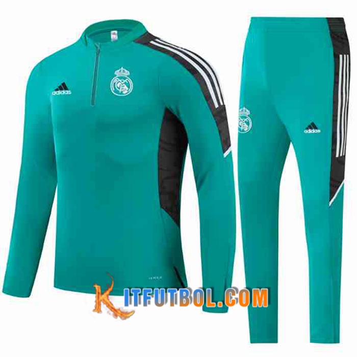 Chandal Equipos De Futbol Real Madrid Ninos Verde/Negro 2021/2022
