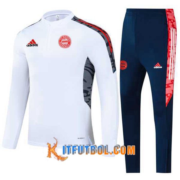 Chandal Equipos De Futbol Bayern Munich Ninos Blanca/Negro 2021/2022