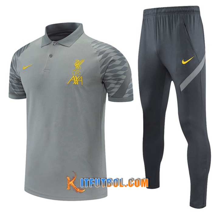 Camiseta Polo FC Liverpool + Pantalones Gris 2021/2022