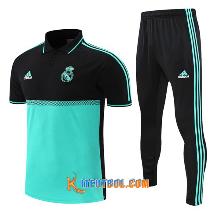 Camiseta Polo Real Madrid + Pantalones Negro/Verde 2021/2022