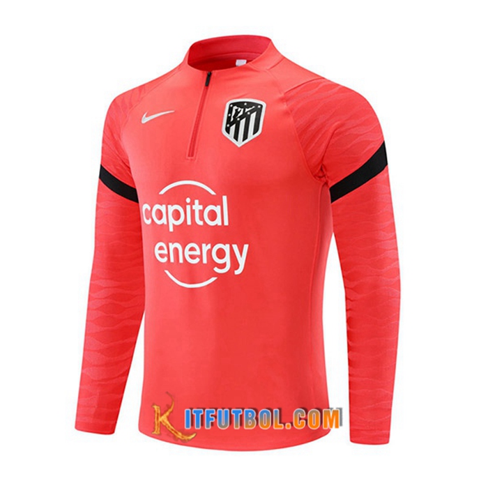 Sudadera De Entrenamiento Atletico Madrid Rojo/Negro 2021/2022