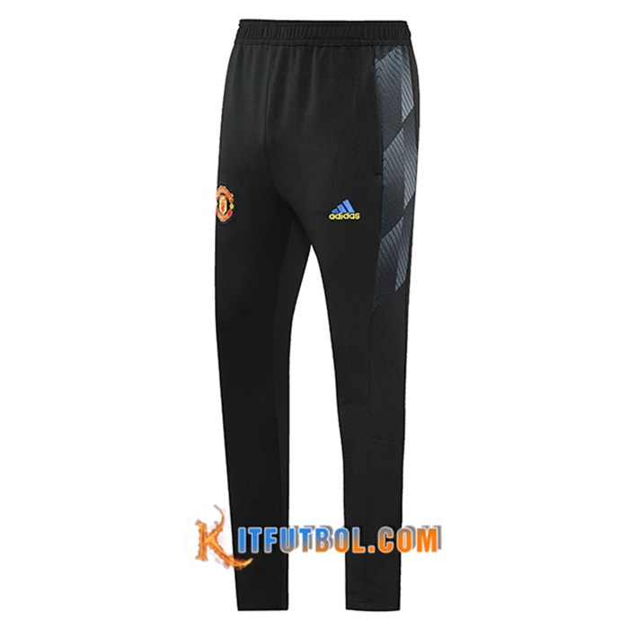 Pantalon Entrenamiento Manchester United Negro/Gris 2021/2022