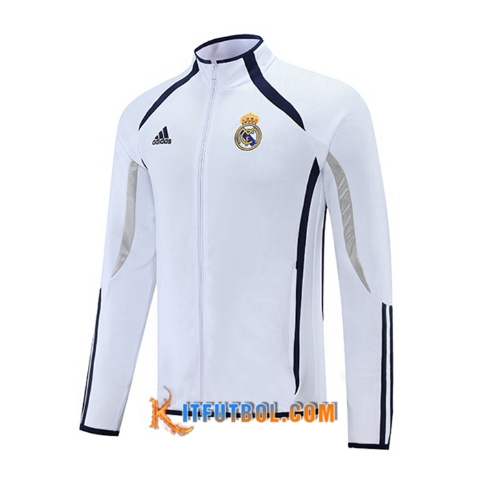 Chaquetas Futbol Real Madrid Blanca/Negro 2021/2022