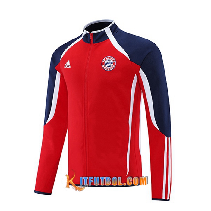 Chaquetas Futbol Bayern Munich Rojo/Blanca/Azul Marino 2021/2022