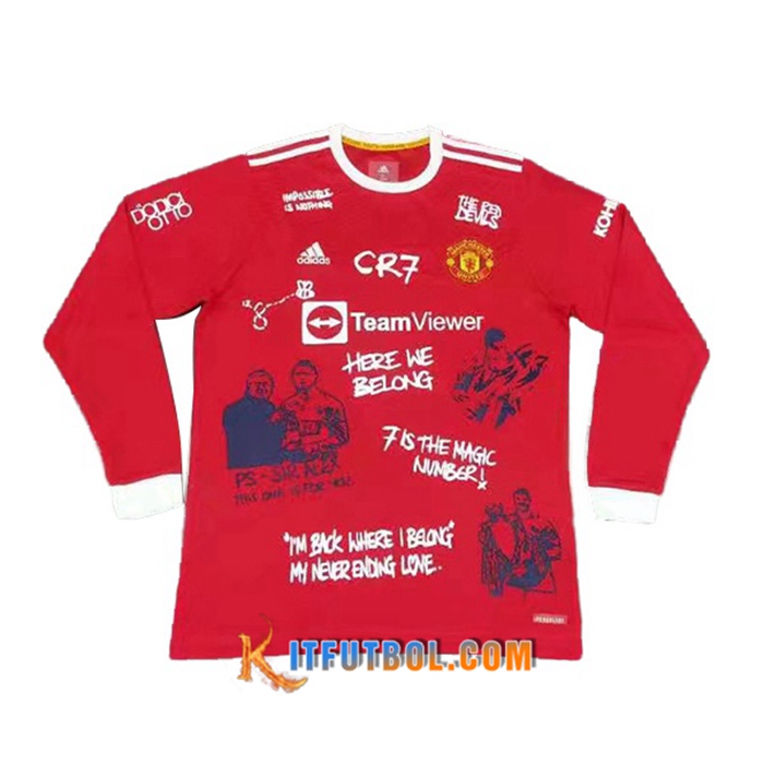 Camiseta Futbol Manchester United Dodici x ronaldo PV LS Manga Larga 2021/2022
