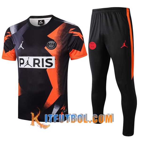 Nueva Polo Futbol Paris PSG + Pantalones Negro Gris 19/20