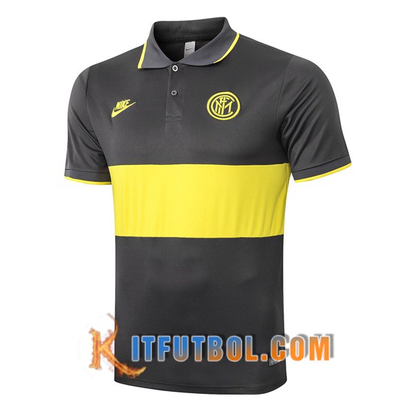 Nueva Polo Futbol Inter Milan Amarillo Gris 19/20