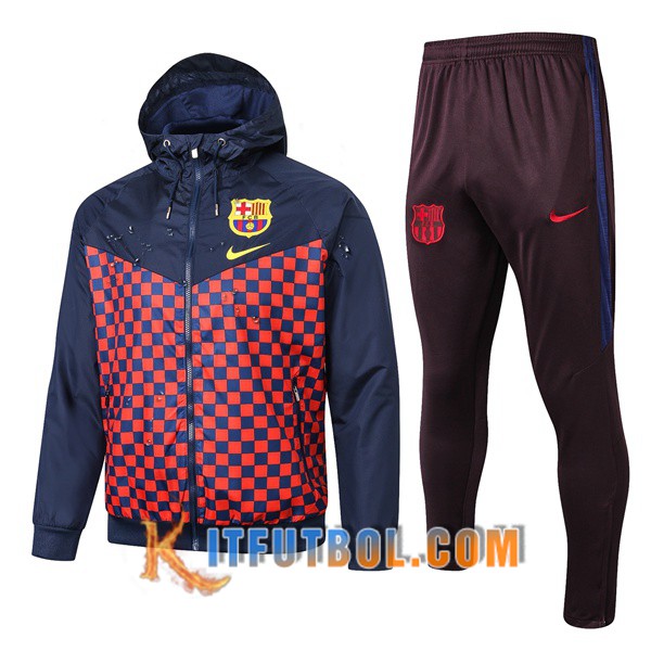 Nueva Chandal Futbol - Chaqueta Rompevientos + Pantalones FC Barcelona Azul Roja 19/20